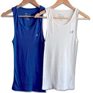 New Balance Navy and White Tank Tops